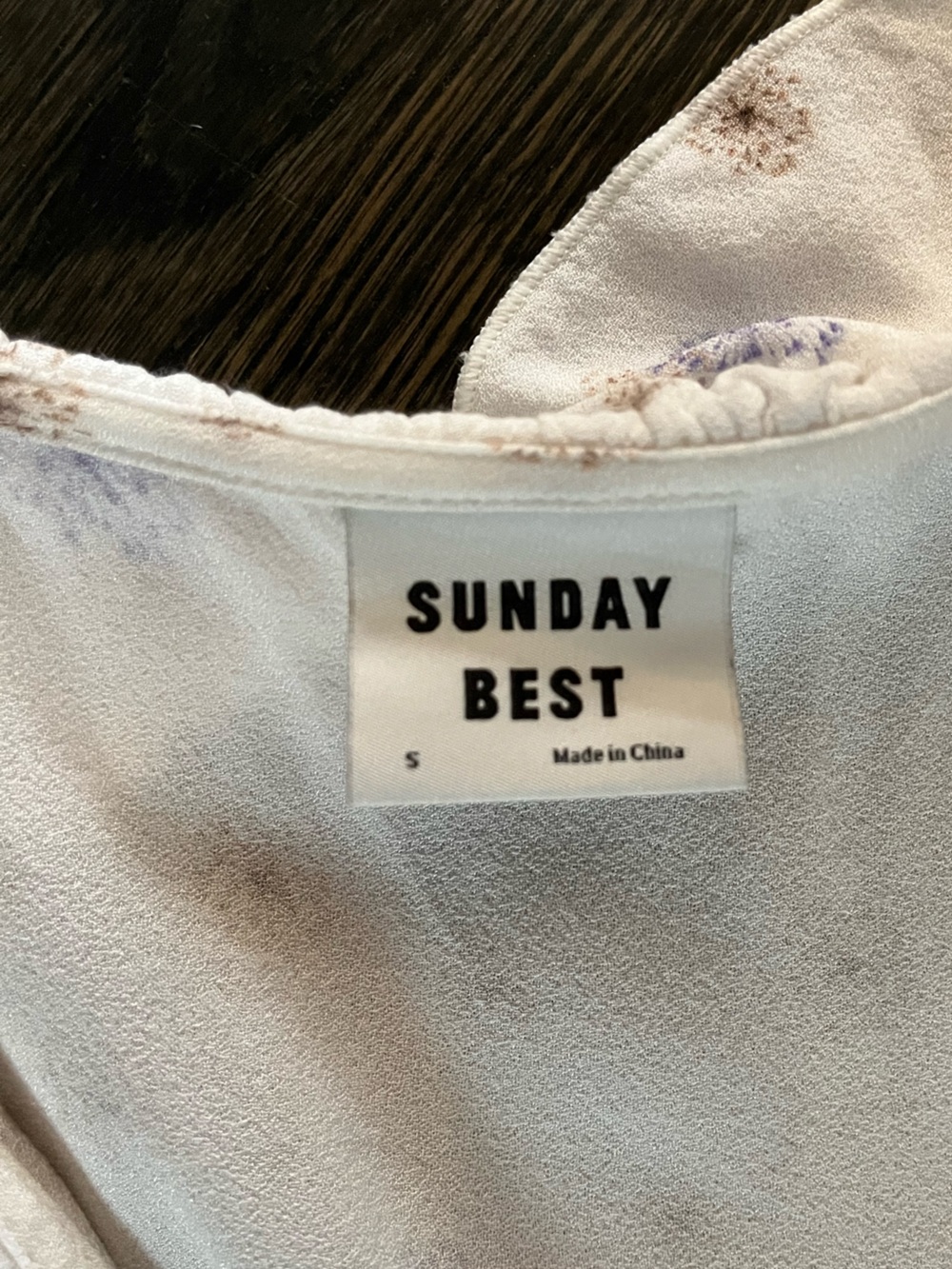 Sunday Best White Savoy Ruffle Hem Aritzia Mini Wrap Dress Floral Print Size S - Picture 7 of 11